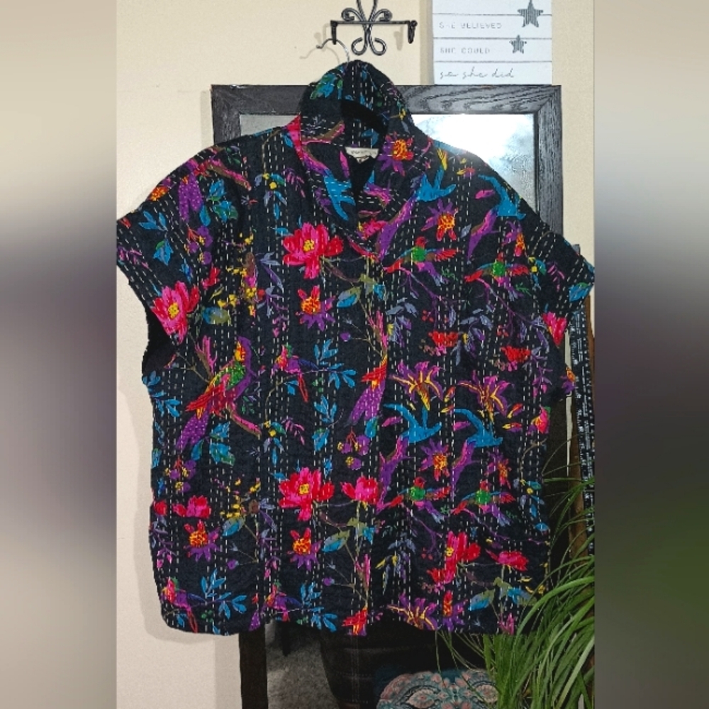 Anthropologie Anderson & Lauth tailored kantha jacket, All size